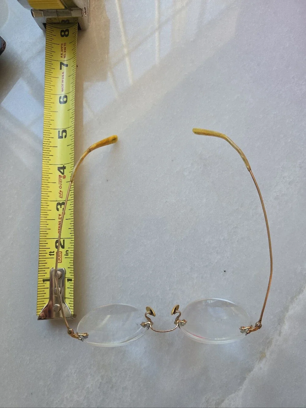 Vtg American Optical Kids 1/10 12K GF Rimless Kids Eyeglasses AO Mid-Century ⬇️